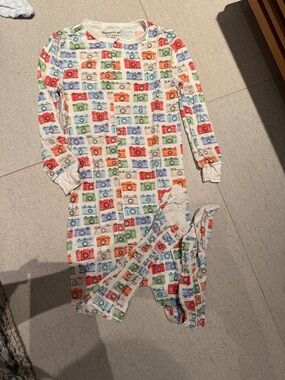 Magnetic Me Kids' Camera Print footie- Multicolor